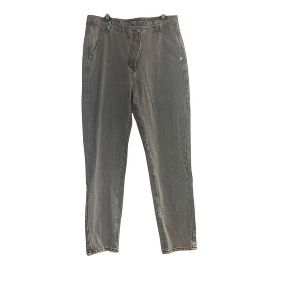 PRETTY LITTLE THING Women’s Gray Asymmetrical Waistband Straight Jeans Gray Size - Picture 1 of 11